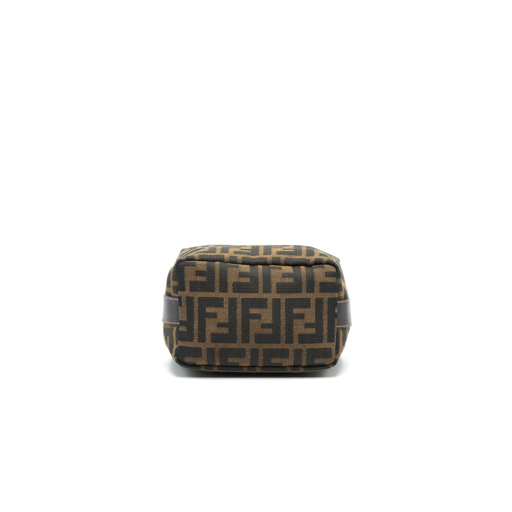FENDI VINTAGE MINI COSMETIC BAG FF ZUCCA CANVAS