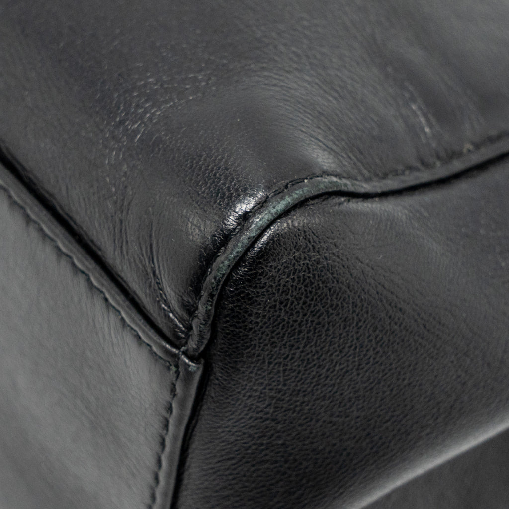 FENDI MINI PEEKABOO LAMBSKIN BLACK GHW