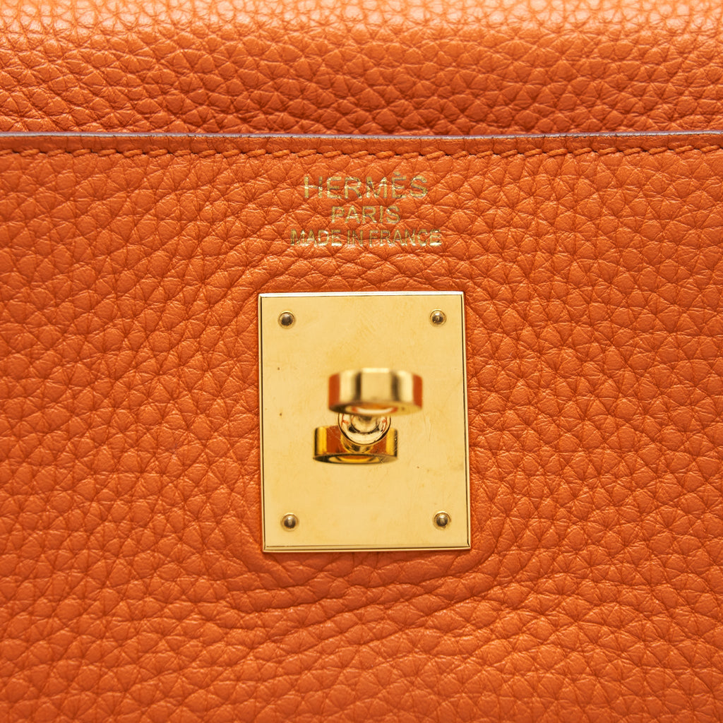 HERMES KELLY 35 CLEMENCE ORANGE GHW