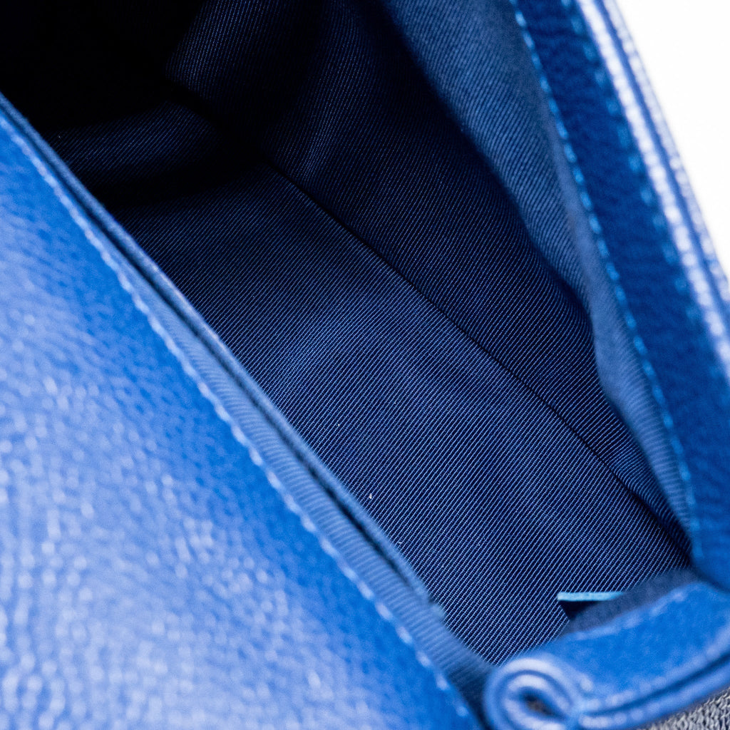 CHANEL INCOGNITO MINI SQUARE FLAP BAG CAVIAR BLUE WITH BLUE HARDWARE