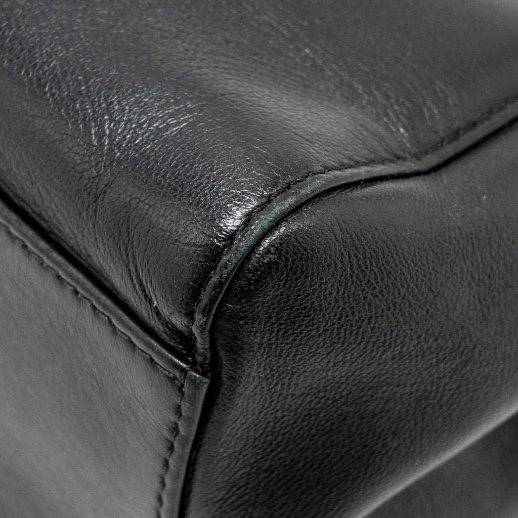 FENDI MINI PEEKABOO LAMBSKIN BLACK GHW