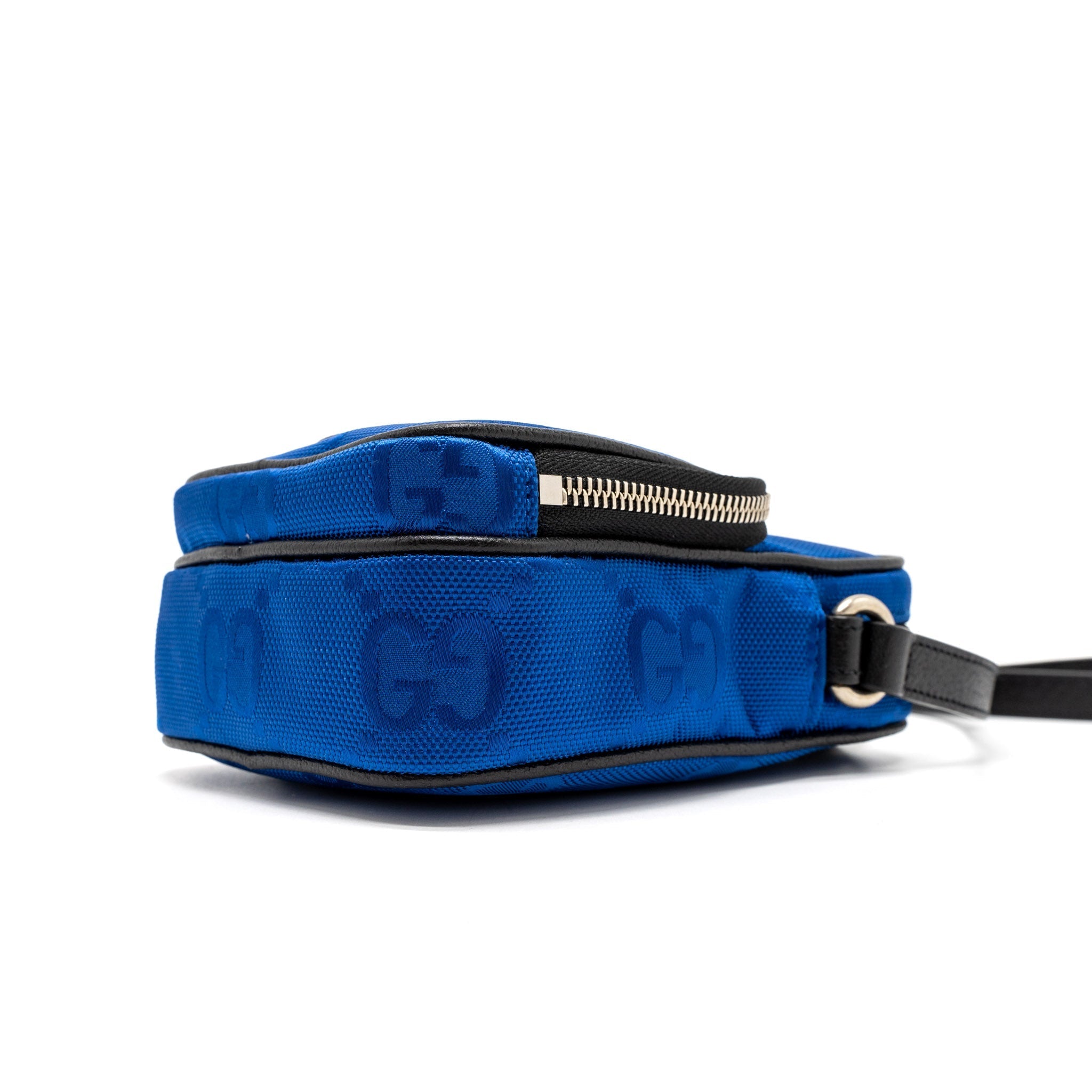 GUCCI OFF THE GRID MINI CROSSBODY BAG FABRIC/LEATHER BLUE/MULTICOLOUR SHW