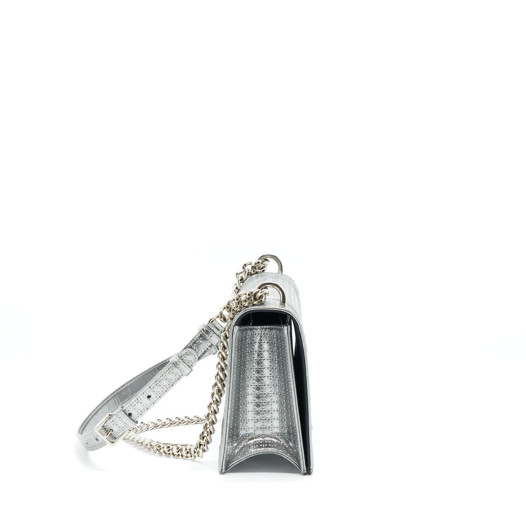 DIOR MEDIUM DIORAMA METALLIC SLIVER SHW
