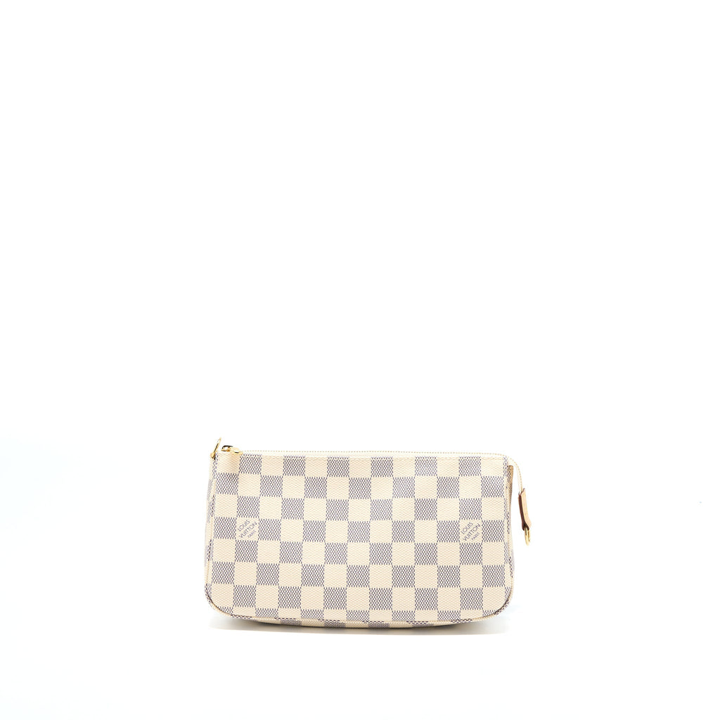 LOUIS VUITTON POCHETTE ACCESSORIES DAMIER AZUR CANVAS GHW (NEW VERSION)