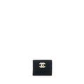 CHANEL SMALL FLAP WALLET VELVET BLACK LGHW