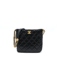 CHANEL 22A TWIST YOUR BUTTONS HOBO SHOULDER BAG CAVIAR BLACK GHW (MICROCHIP)