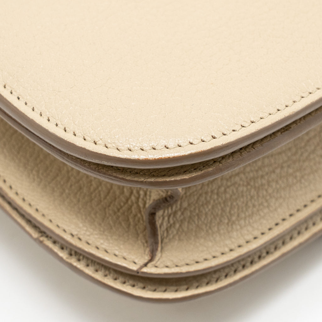 CELINE MEDIUM CLASSIC BOX BAG GOATSKIN BEIGE GHW