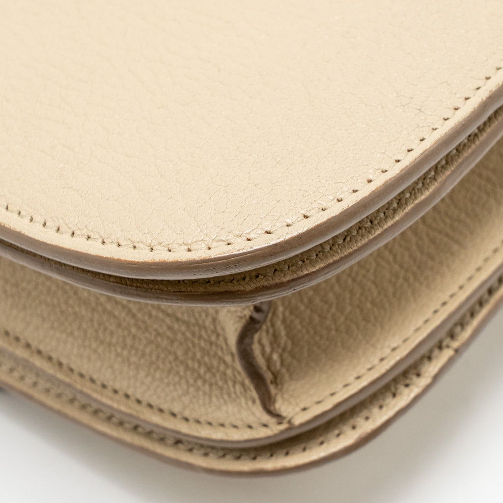 CELINE MEDIUM CLASSIC BOX BAG GOATSKIN BEIGE GHW