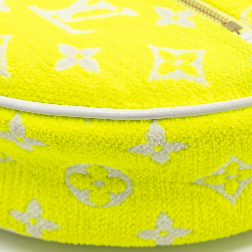 LOUIS VUITTON LOOP PM HALF-MOON BAGUETTE JACQUARD MONOGRAM YELLOW/WHITE GHW
