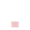 CHANEL DOUBLE ZIP CARD HOLDER CAVIAR PINK LGHW
