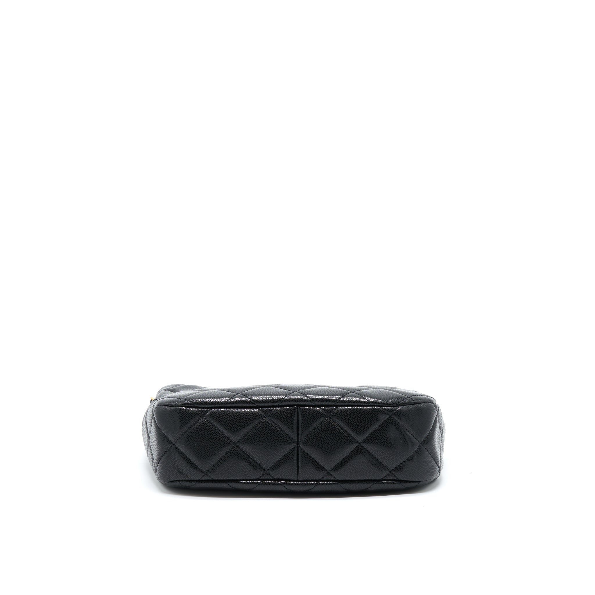 CHANEL 22A TWIST YOUR BUTTONS HOBO SHOULDER BAG CAVIAR BLACK GHW (MICROCHIP)
