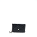 CHANEL CLASSIC WALLET ON CHAIN LAMBSKIN BLACK SHW (MICROCHIP)