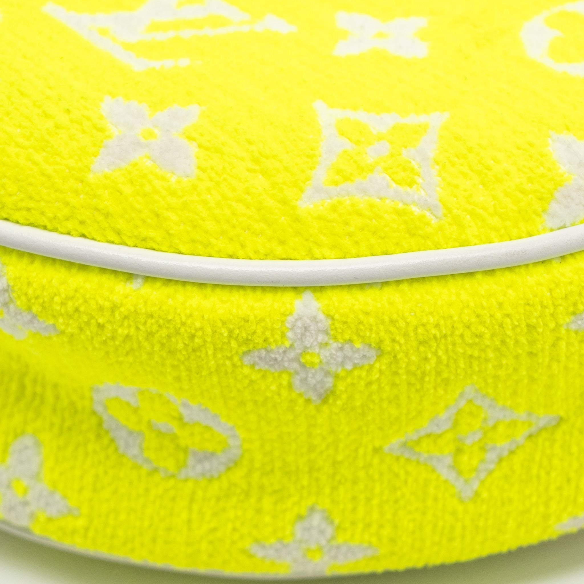 LOUIS VUITTON LOOP PM HALF-MOON BAGUETTE JACQUARD MONOGRAM YELLOW/WHITE GHW