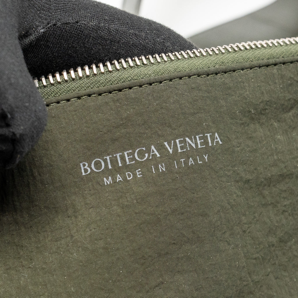 BOTTEGA VENETA CASSETTE CROSSBODY BAG LAMBSKIN DARK GREEN RUTHENIUM SHW