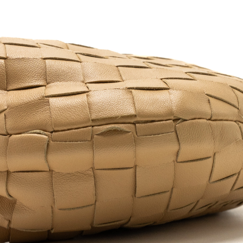BOTTEGA VENETA MINI JODIE LEATHER BEIGE GHW