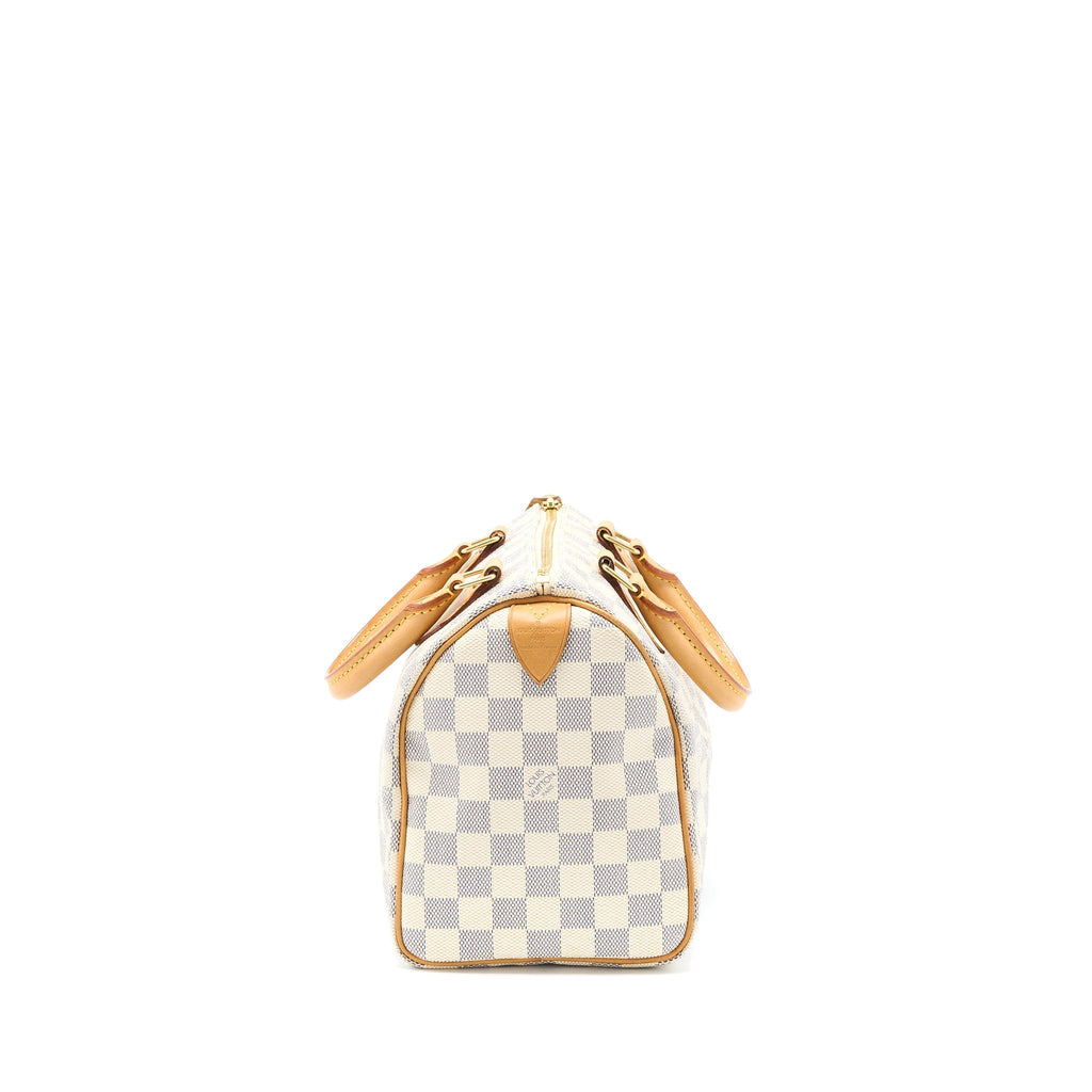 LOUIS VUITTON SPEEDY 25 DAMIER AZUR CANVAS GHW