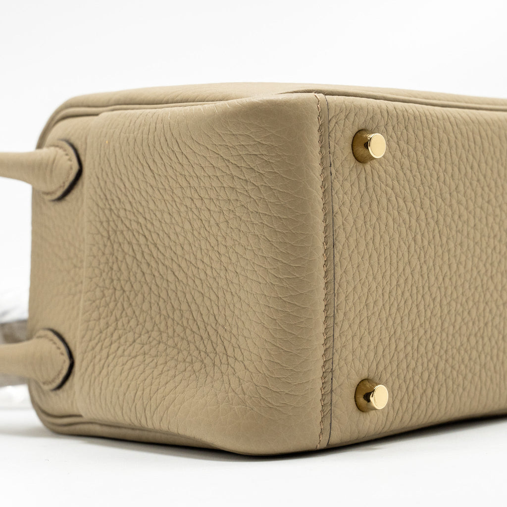 HERMES MINI LINDY II CLEMENCE 8Q BEIGE MARFA GHW
