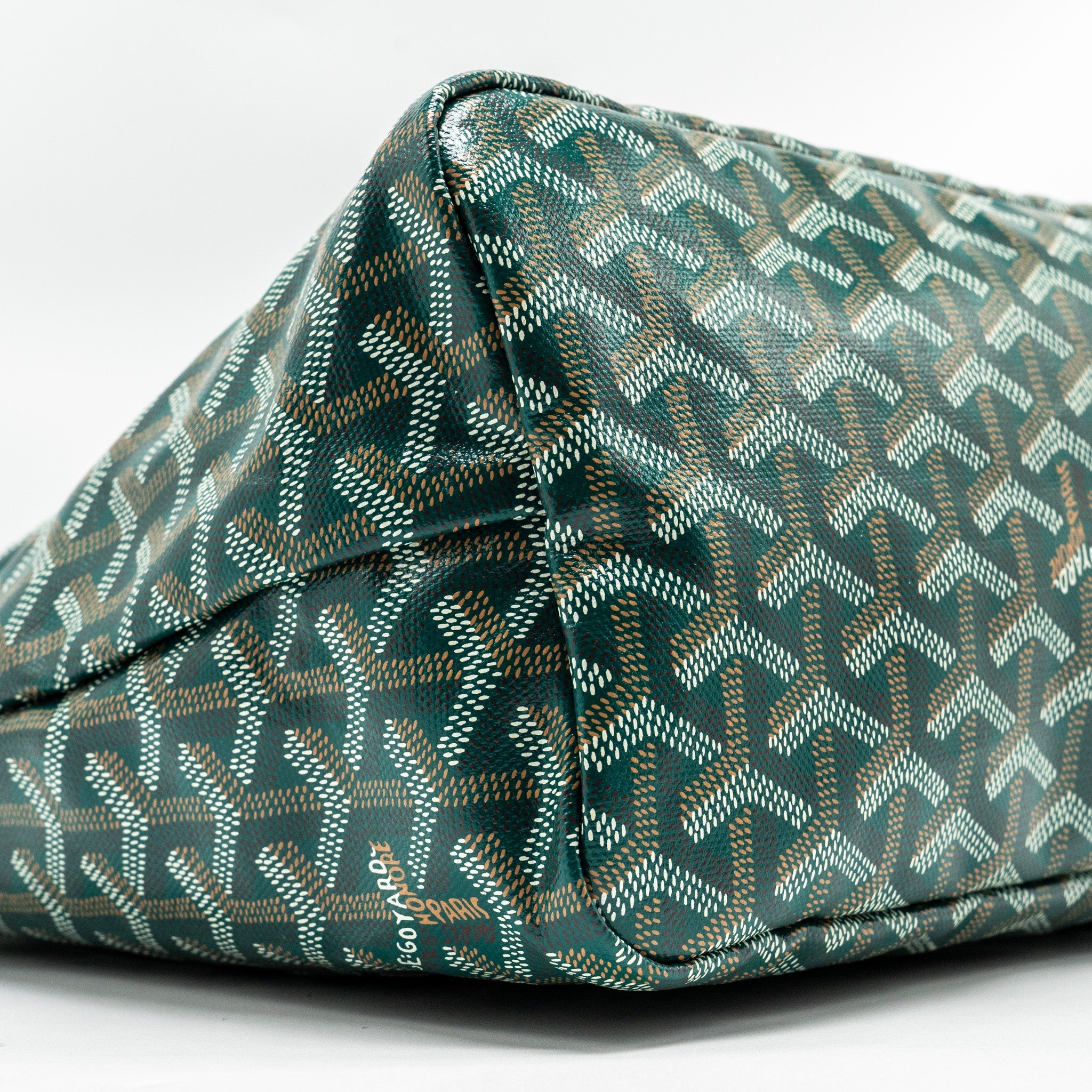 GOYARD BOHEME HOBO BAG GOYARDLINE CANVAS / CALFSKIN GREEN SHW