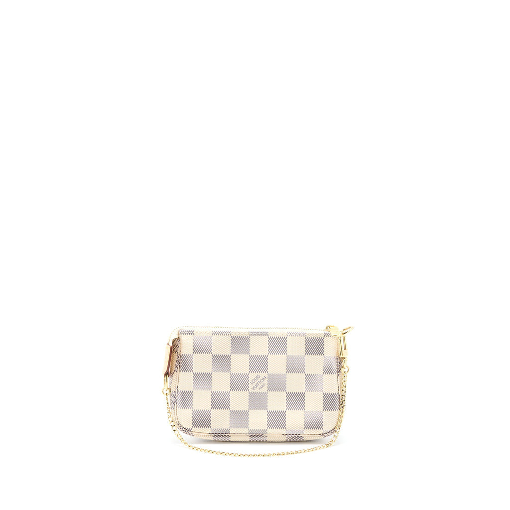 LOUIS VUITTON MINI POCHETTE ACCESSORIES DAMIER AZUR CANVAS GHW