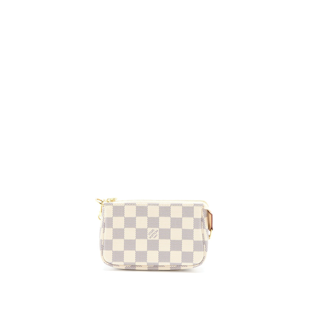 LOUIS VUITTON MINI POCHETTE ACCESSORIES DAMIER AZUR CANVAS GHW