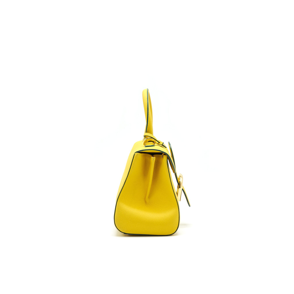 DELVAUX MINI BRILLIANT BAG IN YELLOW WITH RGHW
