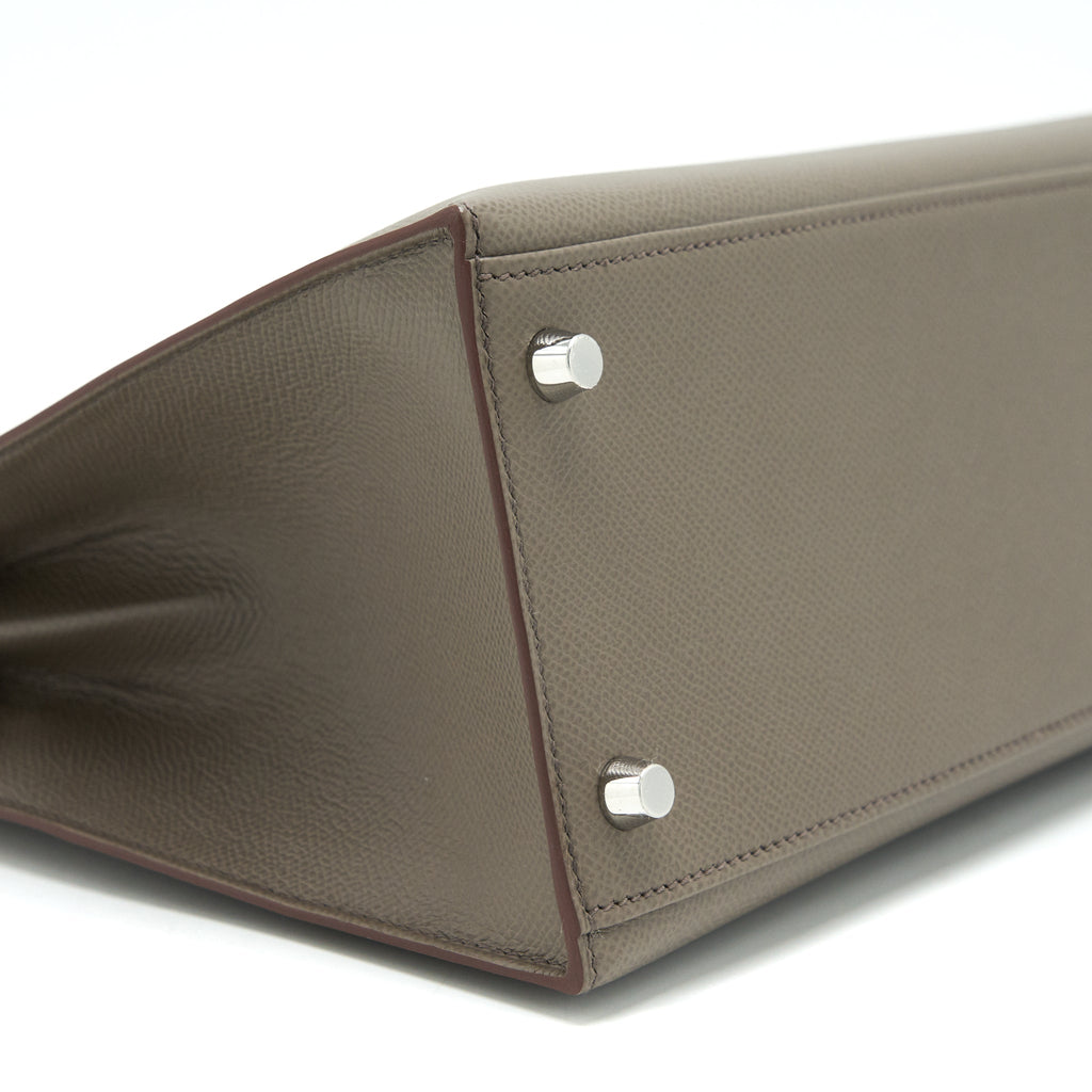 HERMES KELLY 28 EPSOM GRIS ETAIN SHW
