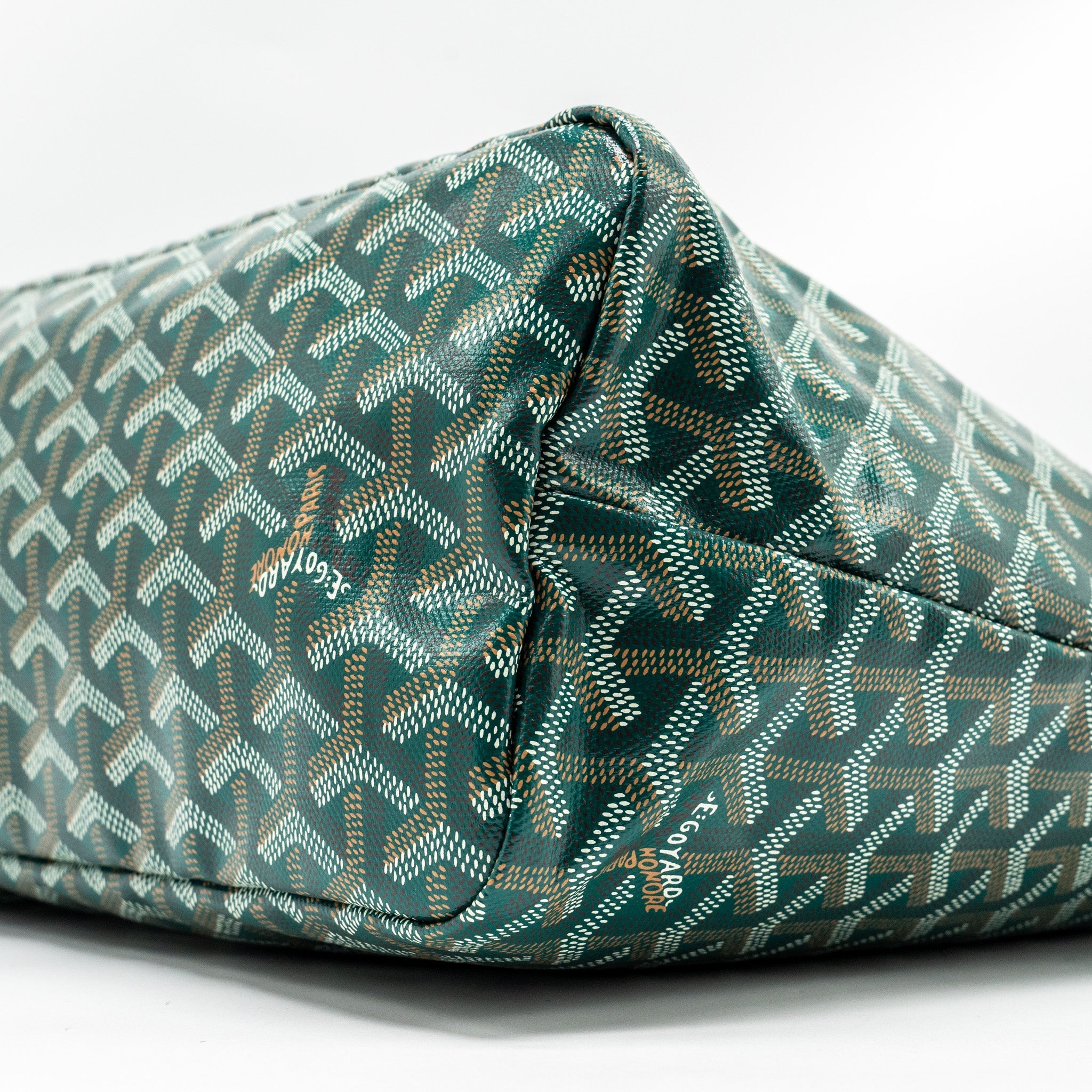 GOYARD BOHEME HOBO BAG GOYARDLINE CANVAS / CALFSKIN GREEN SHW