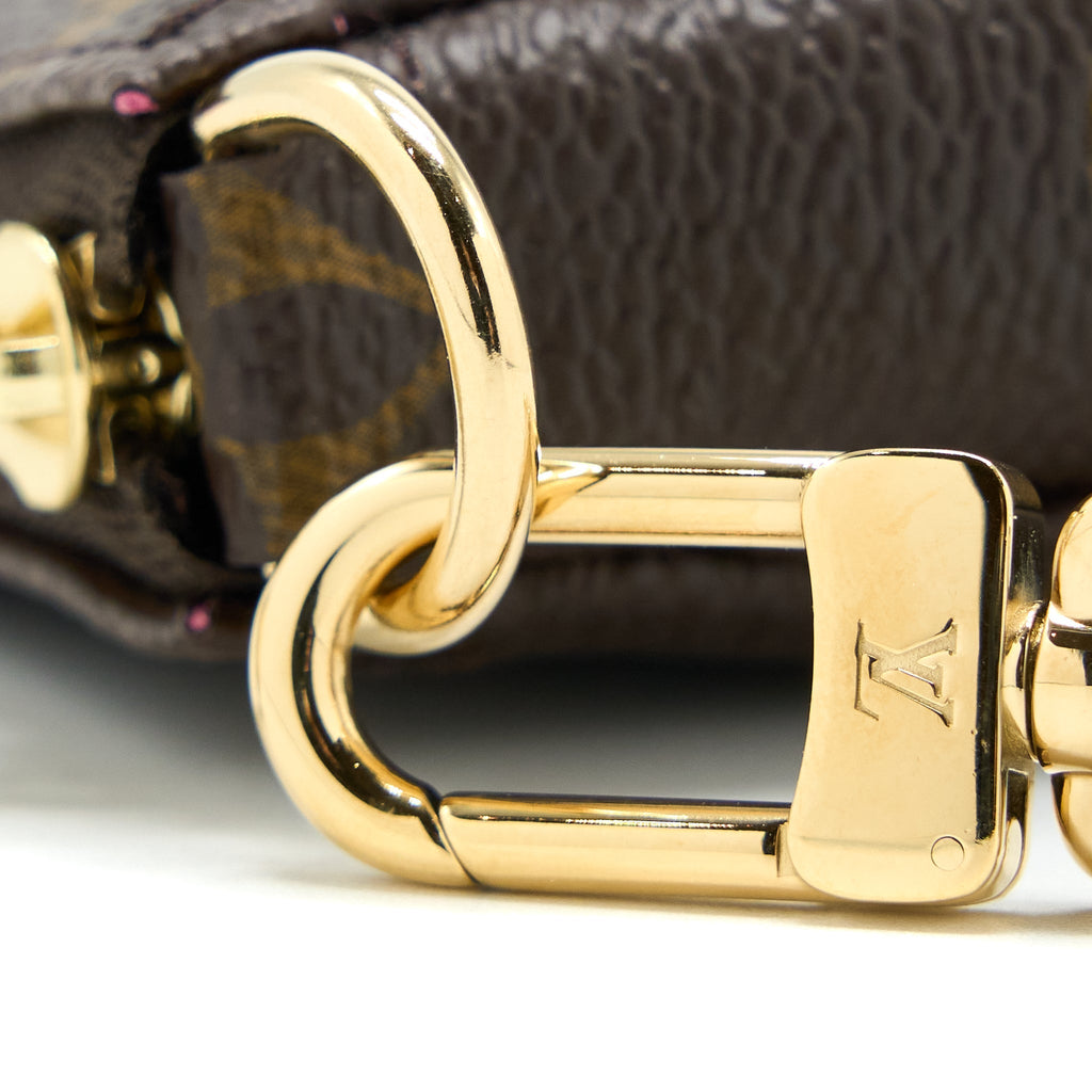 LOUIS VUITTON MINI POCHETTE ACCESSCORIES MONOGRAM CANVAS/HOT PINK GHW