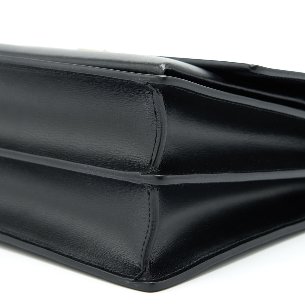 SAINT LAURENT/YSL MEDIUM SUNSET BAG CALFSKIN BLACK SHW