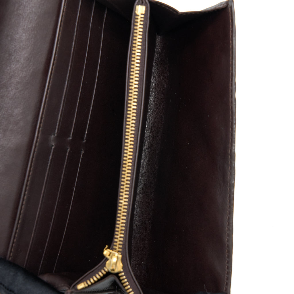LOUIS VUITTON SARAH LONG WALLET VERNIS AMARANTE GHW