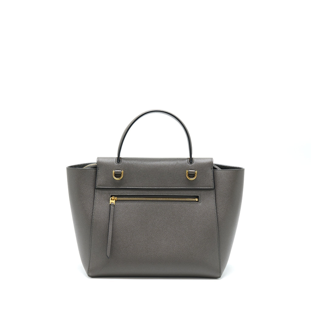 CELINE BELT BAG GRAINED CALFSKIN GREY GHW