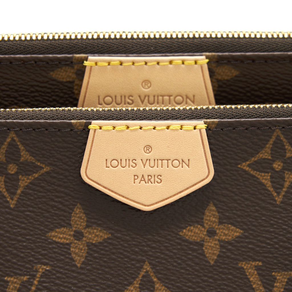 LOUIS VUITTON MULTI POCHETTE ACCESSORIES MONOGRAM CANVAS WITH ROSE CLAIR STRAP GHW