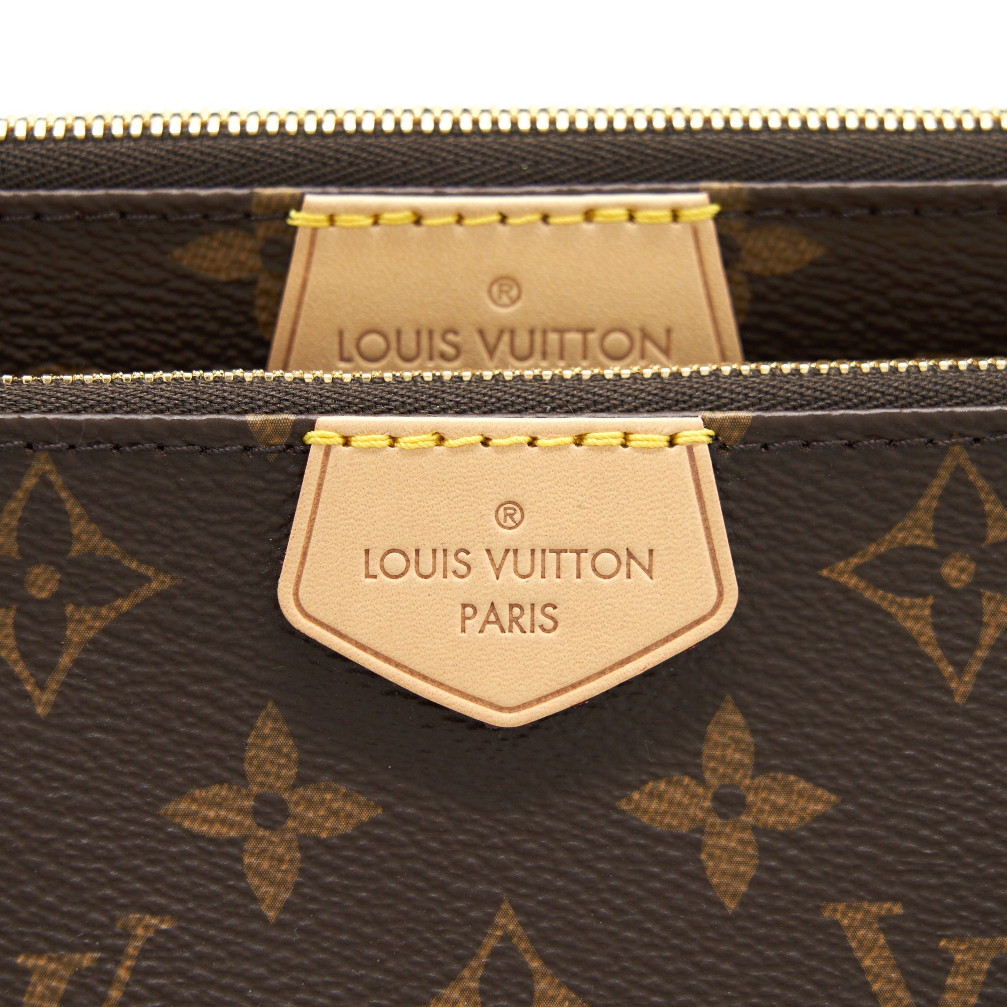 LOUIS VUITTON MULTI POCHETTE ACCESSORIES MONOGRAM CANVAS WITH ROSE CLAIR STRAP GHW