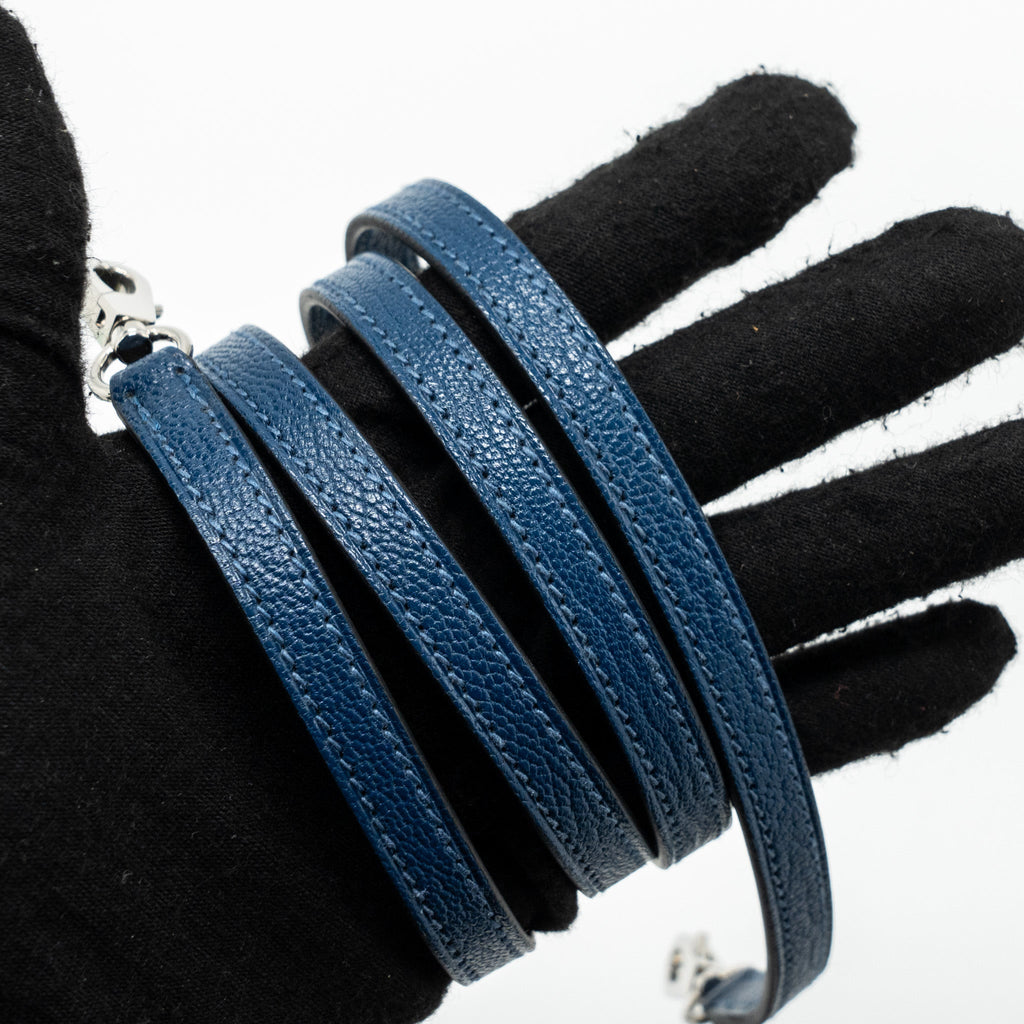 HERMES MINI KELLY CHÈVRE MYSORE DEEP BLUE/ BLUE IZMIR SHW
