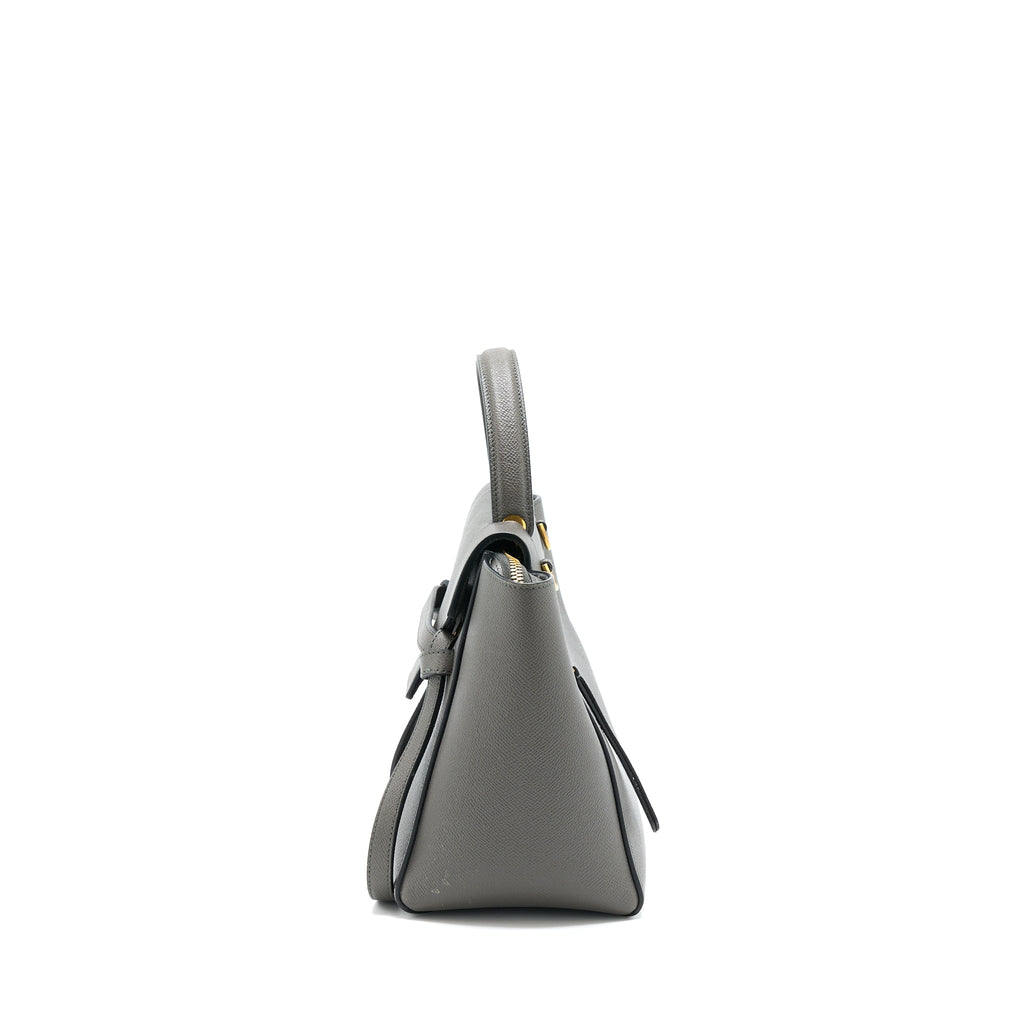 CELINE BELT BAG GRAINED CALFSKIN GREY GHW