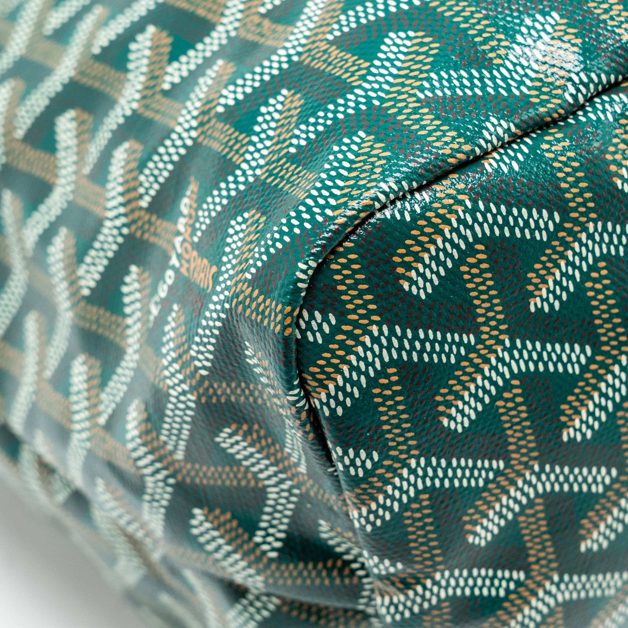 GOYARD BOHEME HOBO BAG GOYARDLINE CANVAS / CALFSKIN GREEN SHW
