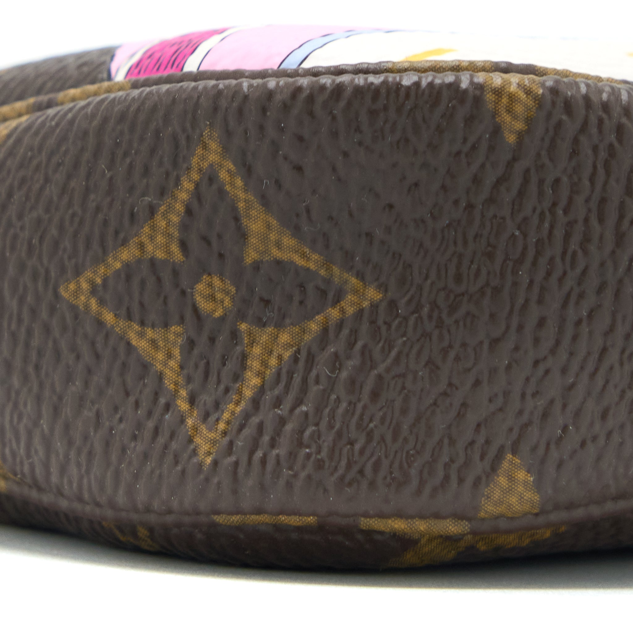 LOUIS VUITTON MINI POCHETTE ACCESSORIES MONOGRAM CANVAS/BLUE GHW