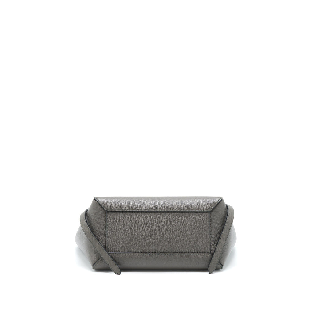 CELINE BELT BAG GRAINED CALFSKIN GREY GHW
