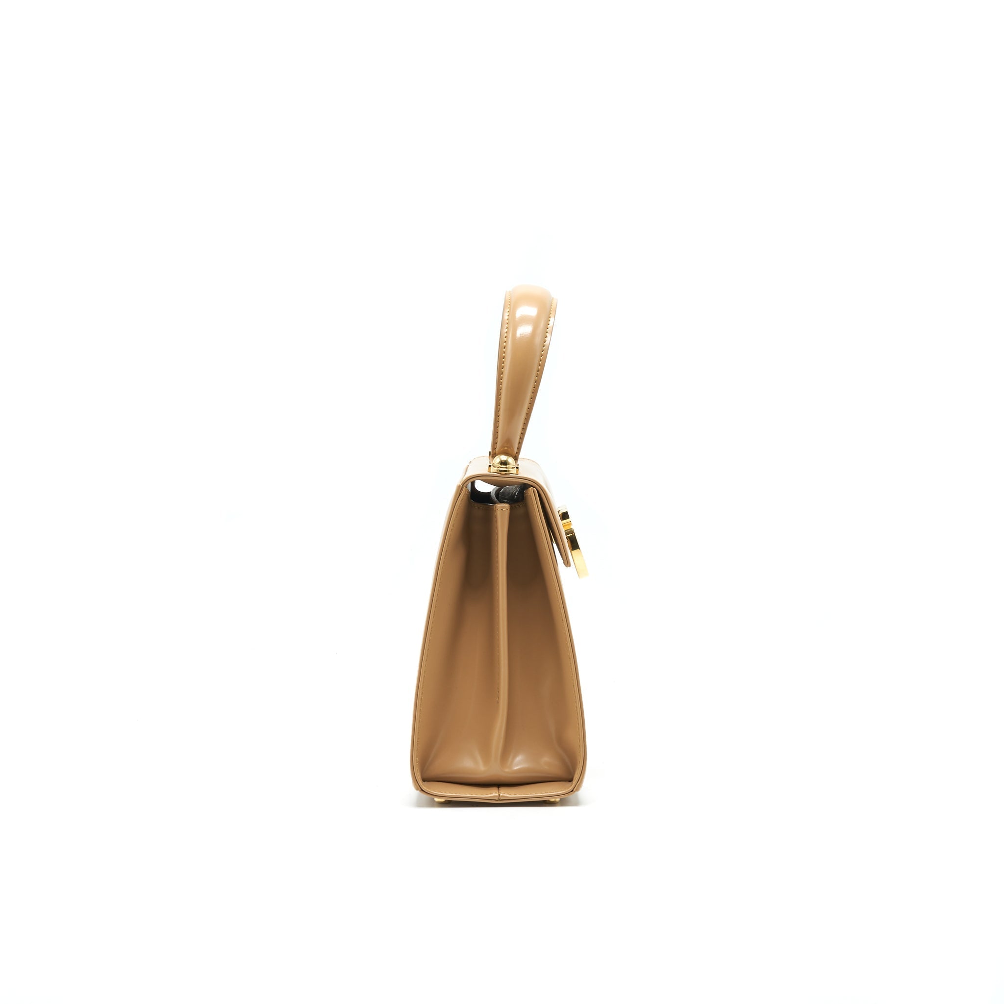 FERRAGAMO GANCINI BAG CAMEL WITH LGHW
