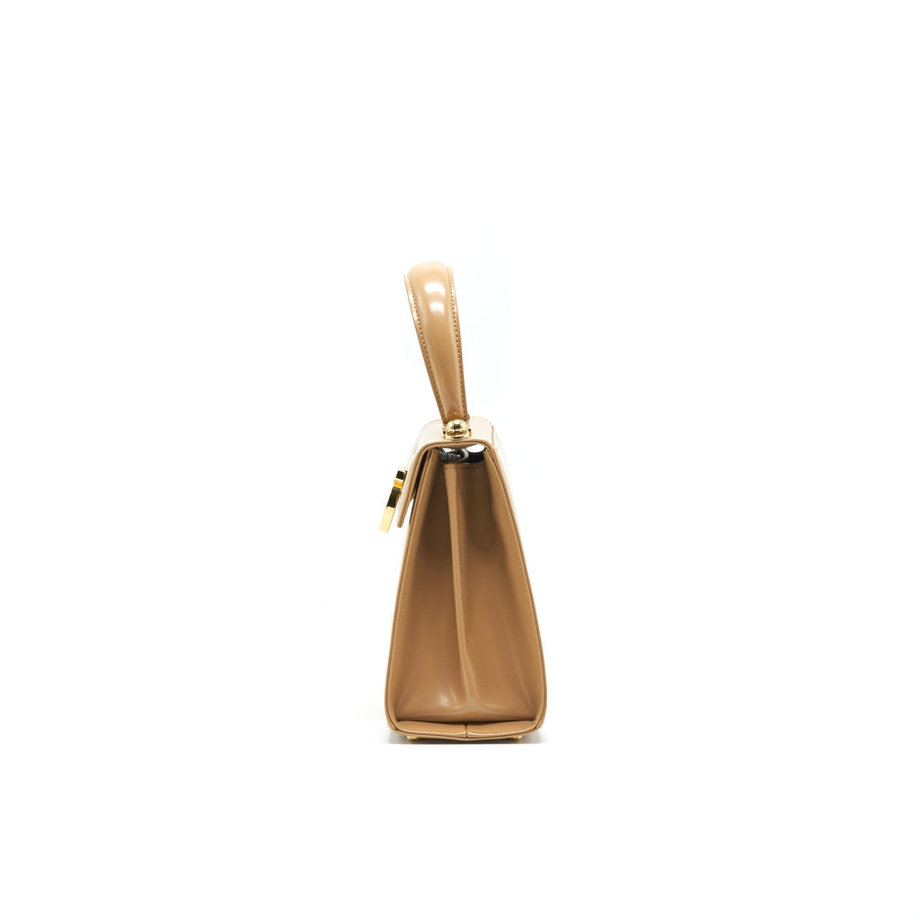FERRAGAMO GANCINI BAG CAMEL WITH LGHW