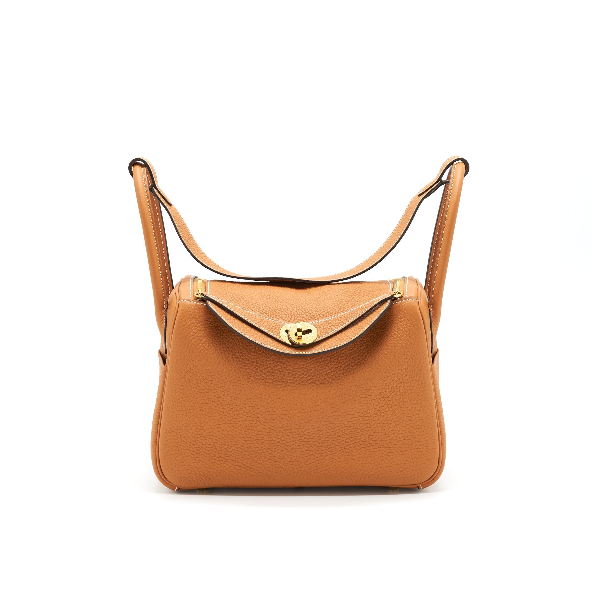HERMES LINDY 26 TOFFEE CLEMENCE GHW