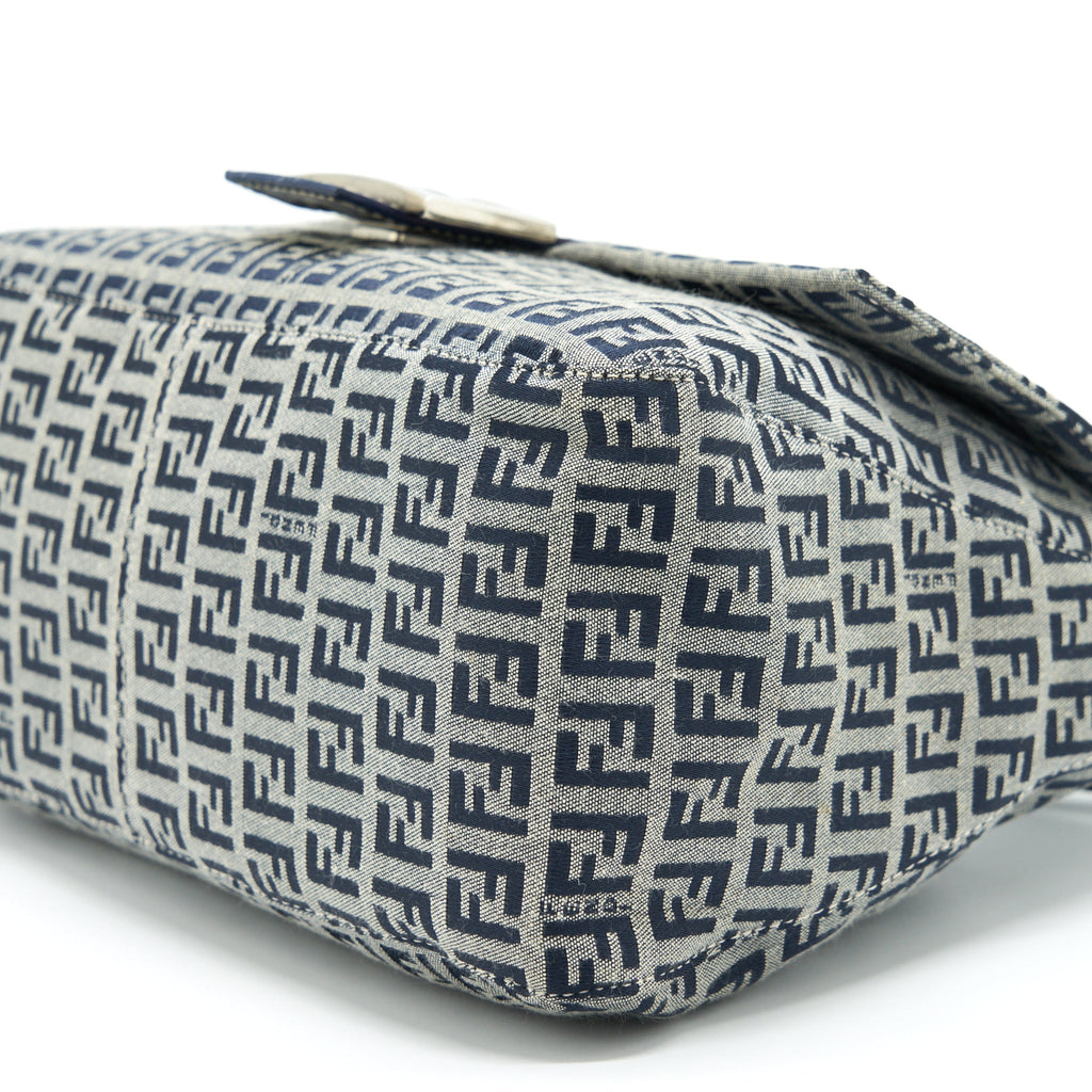 FENDI VINTAGE BAGUETTE SHOULD BAG FABRIC BLACK/GREY SHW