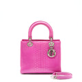 DIOR MEDIUM LADY DIOR PYTHON PINK SHW