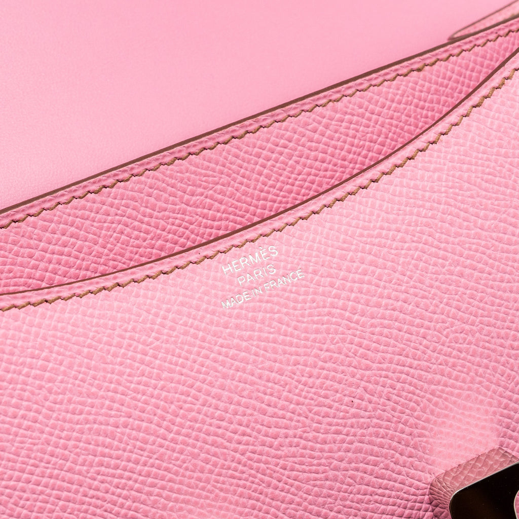 HERMES MINI CONSTANCE EPSOM 5P BUBBLEGUM PINK SHW