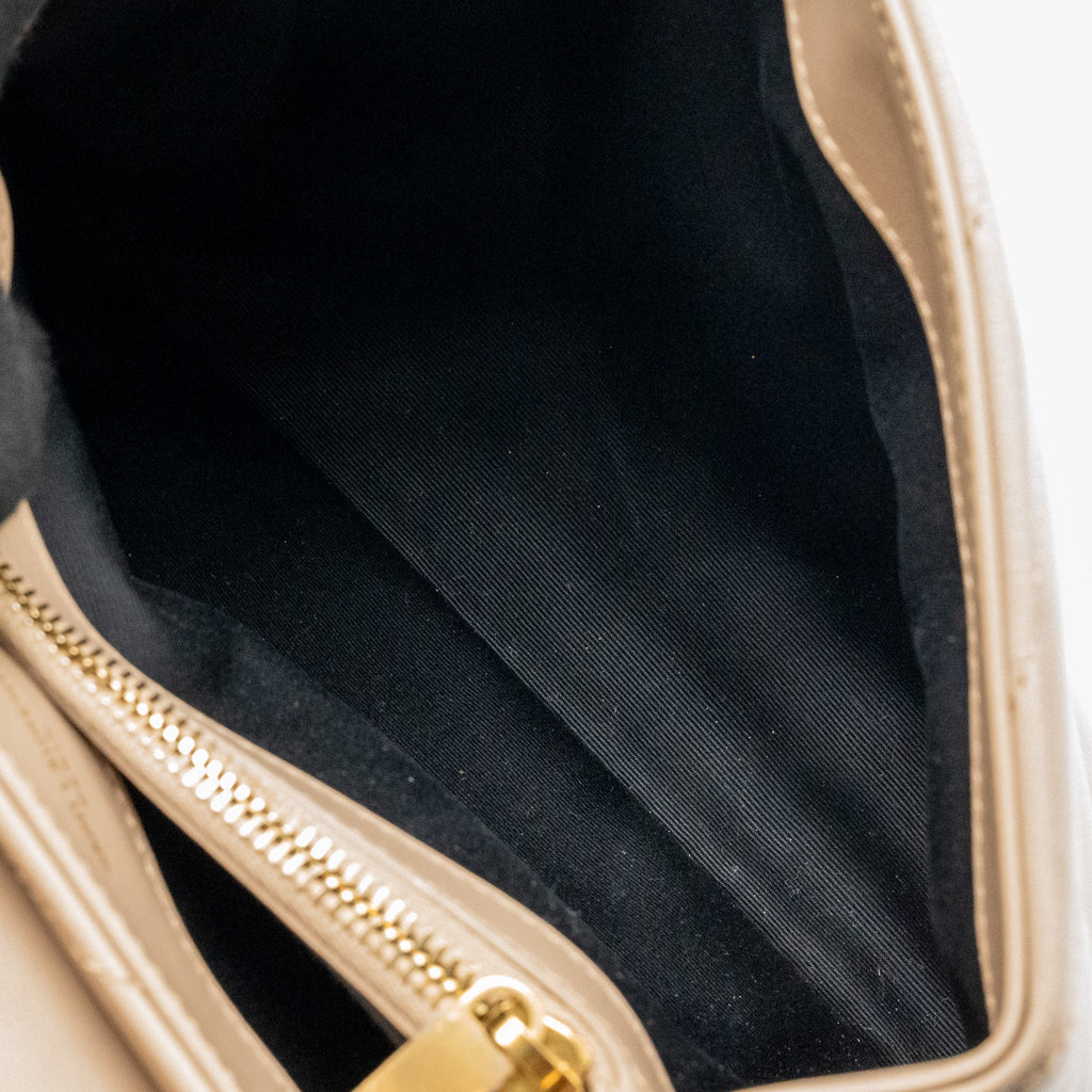 SAINT LAURENT / YSL SMALL LOU LOU SHOULDER BAG CALFSKIN BEIGE GHW