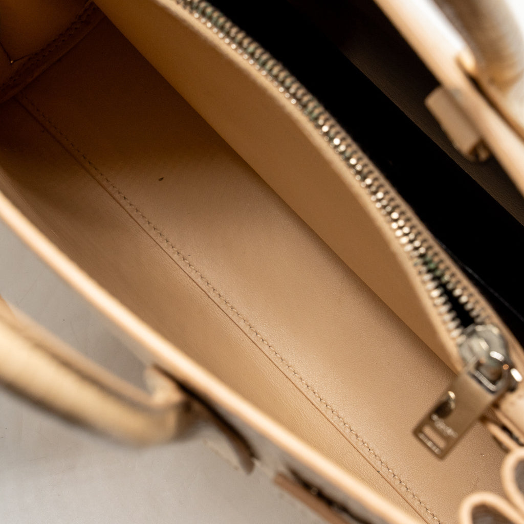 SAINT LAURENT SAC DE JOUR TOTE CROC EMBOSSED CALFSKIN BEIGE SHW