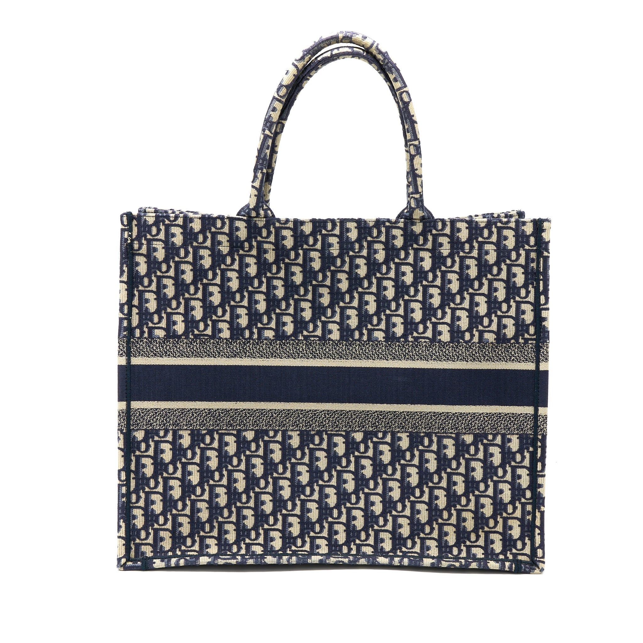 DIOR LARGE BOOK TOTE BLUE BLUE OBLIQUE JACQUARD