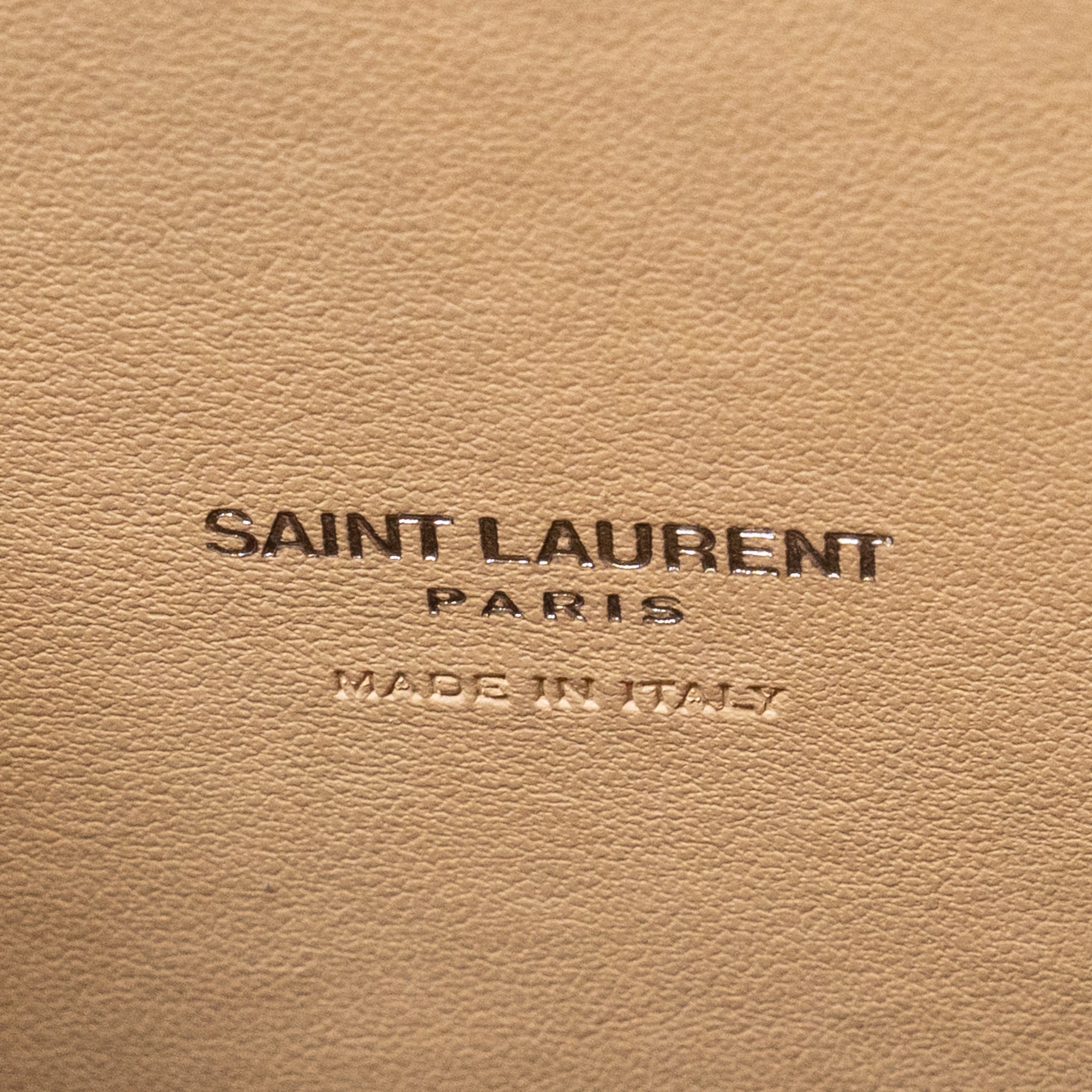 SAINT LAURENT SAC DE JOUR TOTE CROC EMBOSSED CALFSKIN BEIGE SHW