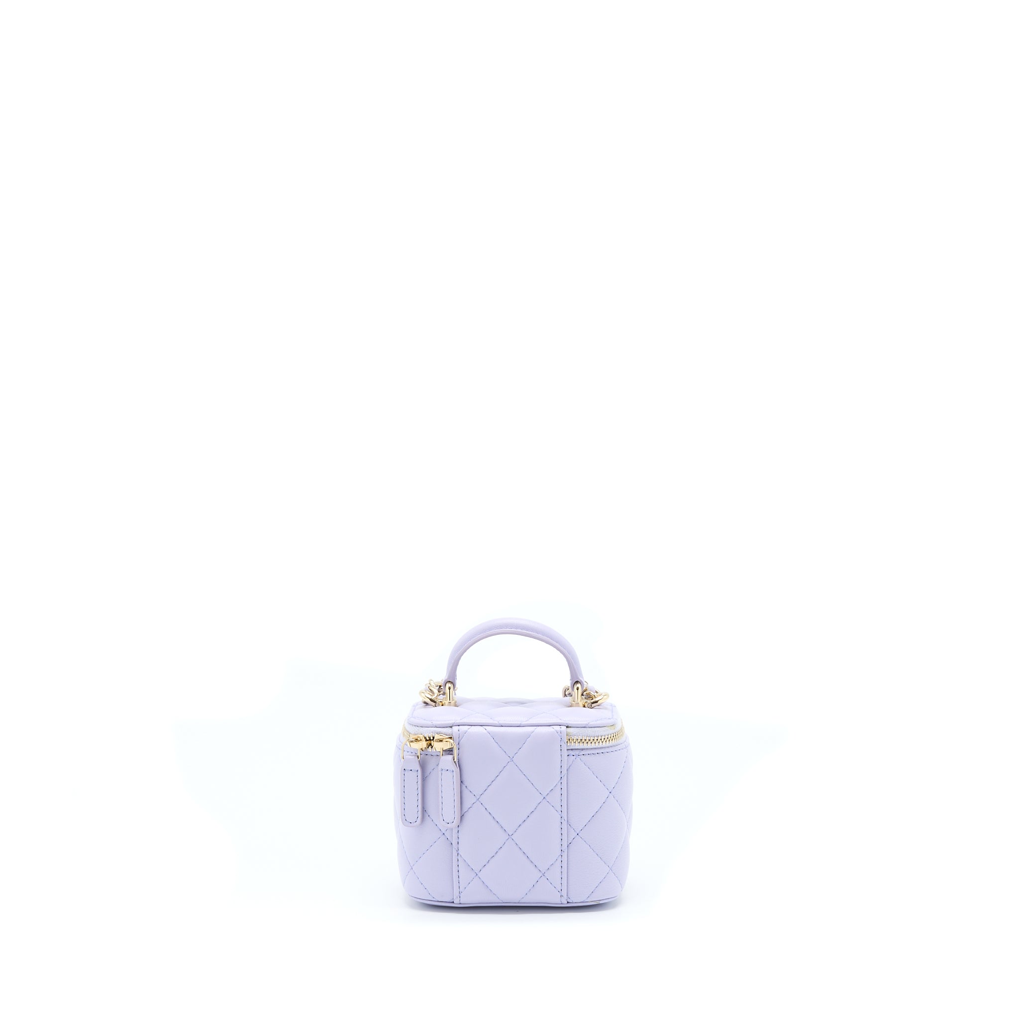CHANEL TOP HANDLE MINI VANITY CASE LIGHT PURPLE LGHW