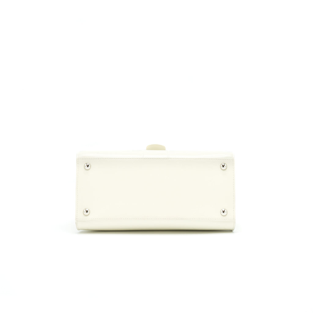 DELVAUX BRILLIANT MM IN WHITE BOX CALFSKIN WHW